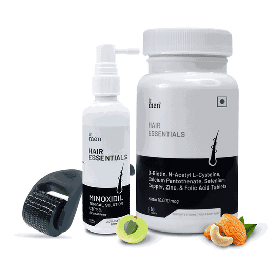 Hair NutriGrowth Kit | Minoxidil + Super Biotin + Derma Roller
