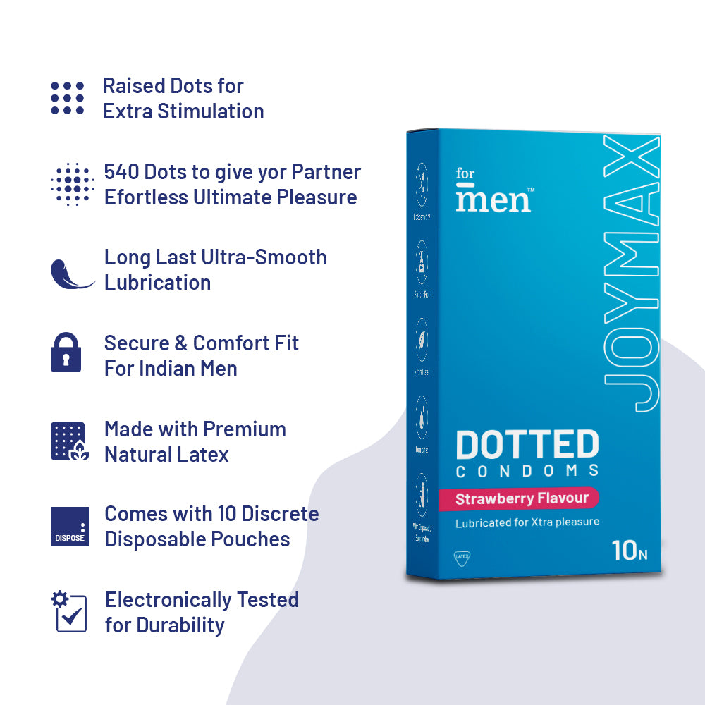 JoyMax Dotted Condoms with Strawberry Flavour