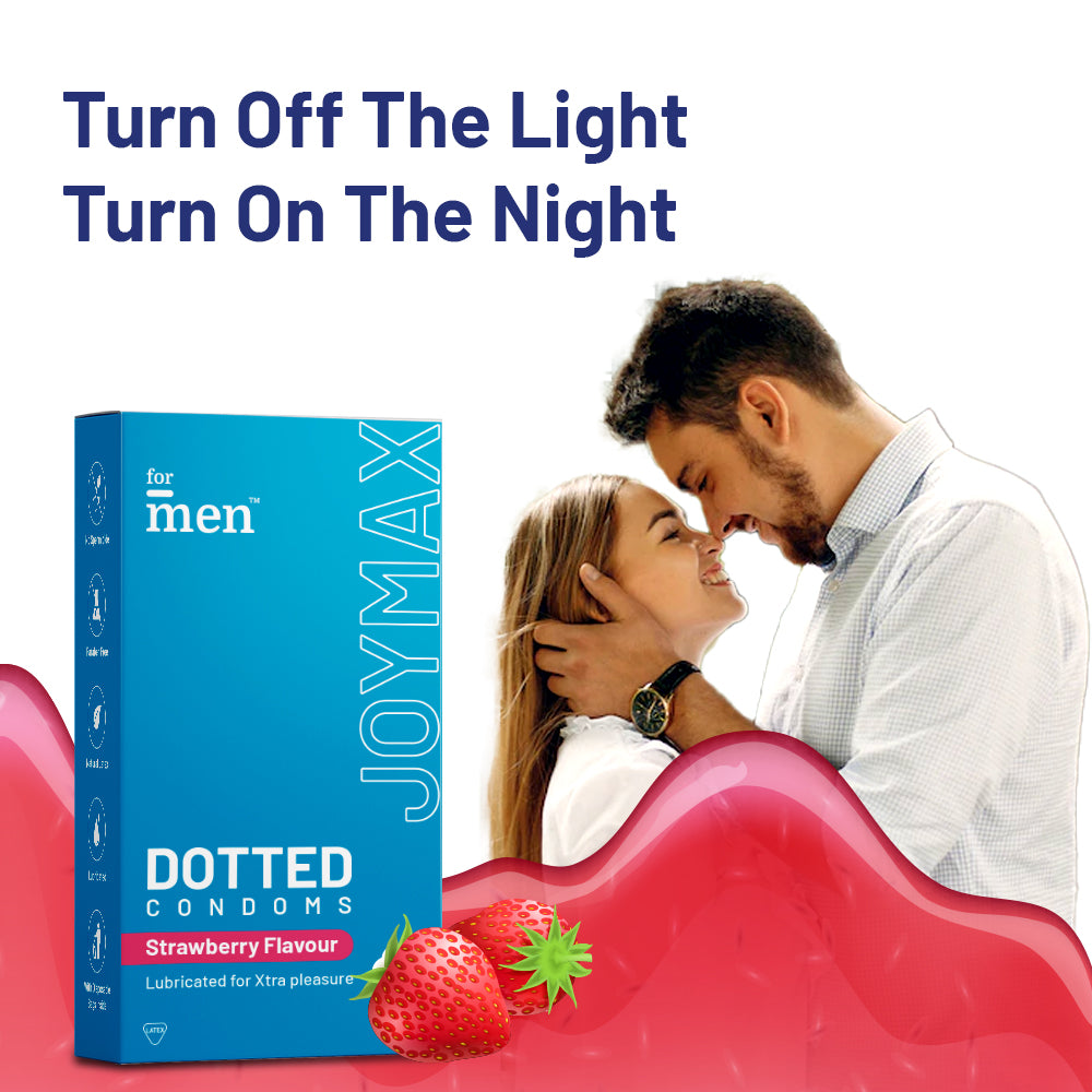 JoyMax Dotted Condoms with Strawberry Flavour
