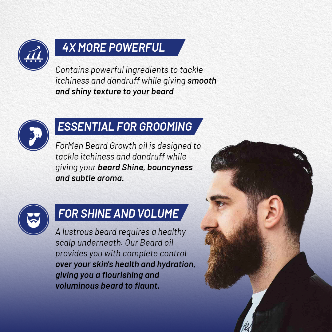 Beard Growth Oil with anti-itch and anti-dandruff properties