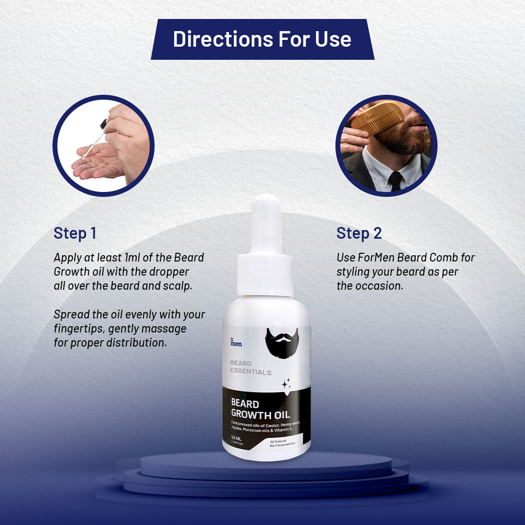 Beard Growth Oil with anti-itch and anti-dandruff properties