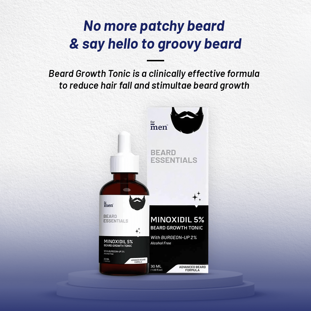 Beard Growth Tonic with 5% Minoxidil & 2% Burgeon Up