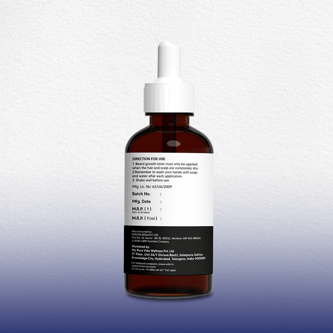 Beard Growth Tonic with 5% Minoxidil & 2% Burgeon Up